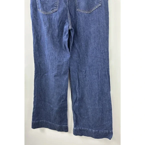 J.Crew 2024 Denim Wide Leg Trouser Jeans High Rise BP479 Blue 32" Inseam Size 27 - Picture 6 of 14
